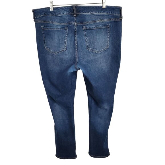 Torrid Premium Size 18R Jeans Boyfriend Distressed Denim Stretch Straight Mid Ri - Picture 2 of 7